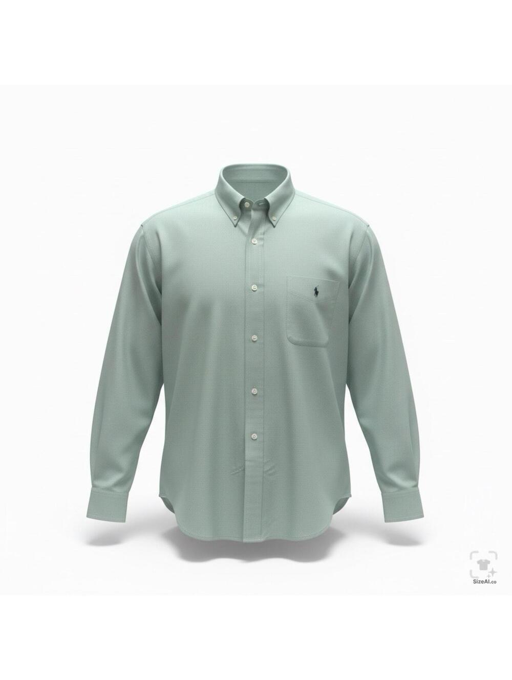 Polo Ralph Lauren Light Green Big Shirt XXL Men's Dress Shirt Long Sleeve Green